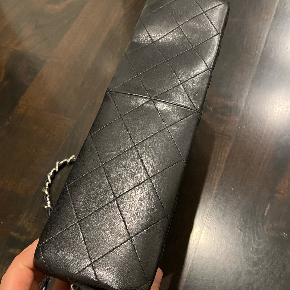 CHANEL Large Quilted Lamb Leather Classic Flap Handbag - Picture 11 of 16